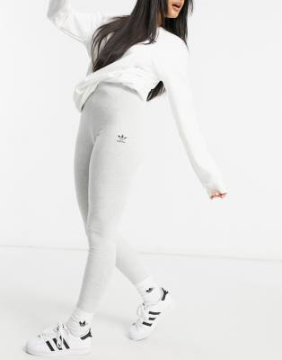  Серые леггинсы с логотипом adidas Originals Trefoil Essentials-Серый