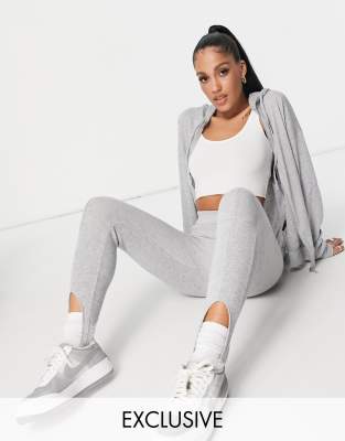 Одежда в стиле casual Серые меланжевые леггинсы для дома от комплекта ASYOU-Серый