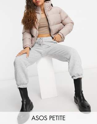 Спортивные брюки Серые меланжевые oversized-джоггеры ASOS DESIGN Petite-Серый