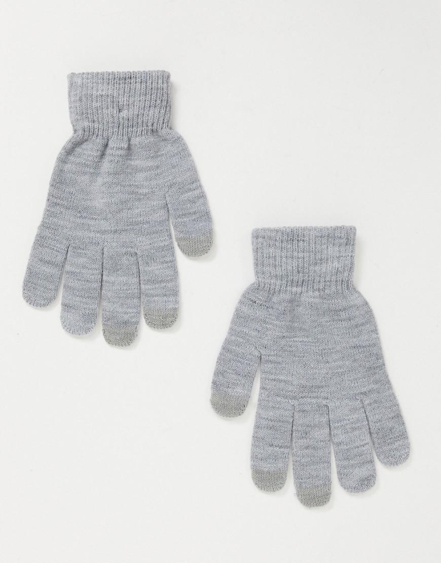 фото Серые меланжевые перчатки для сенсорных экранов svnx-серый 7x