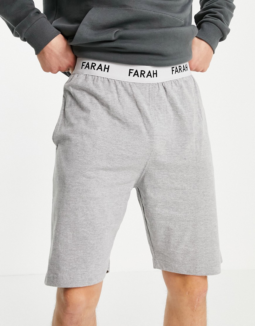 фото Серые меланжевые шорты для дома farah kielder-серый