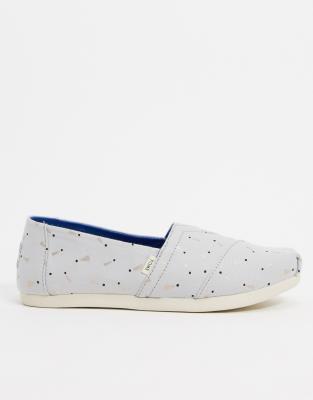 фото Серые парусиновые туфли toms-серый