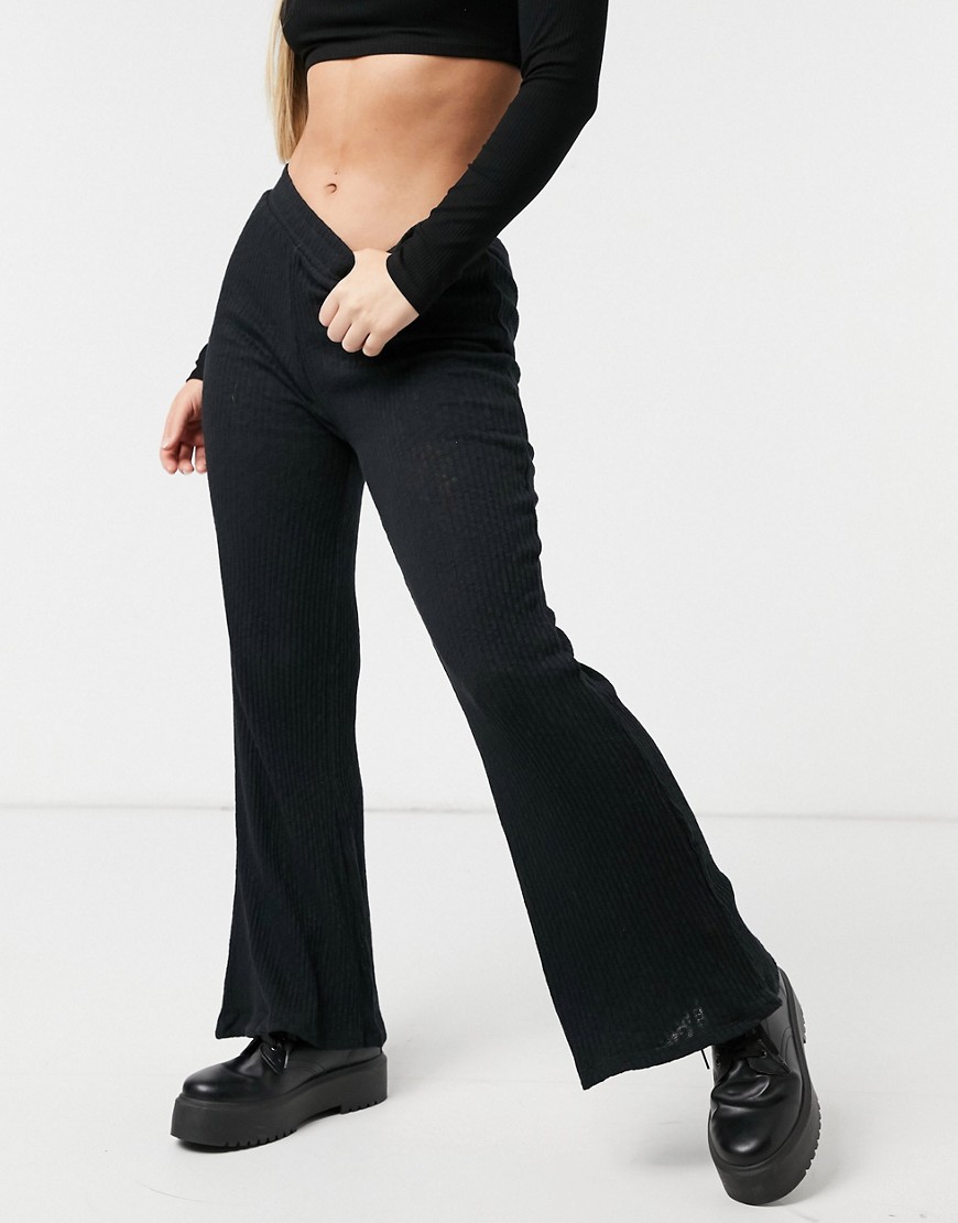 фото Серые широкие брюки в рубчик cotton:on-серый