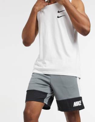 фото Серые шорты в стиле колор блок nike training dry 5.0-серый