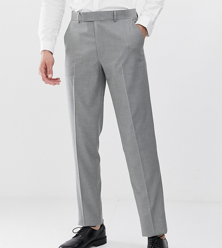 фото Серые строгие брюки узкого кроя asos design tall-серый