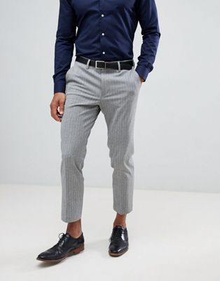 Серые классические мужские брюки с чем носить