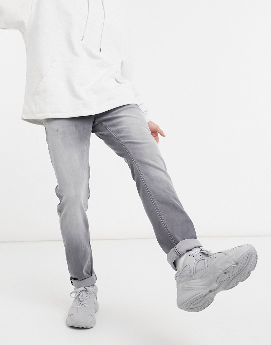 фото Серые узкие джинсы jack & jones intelligence glenn-серый