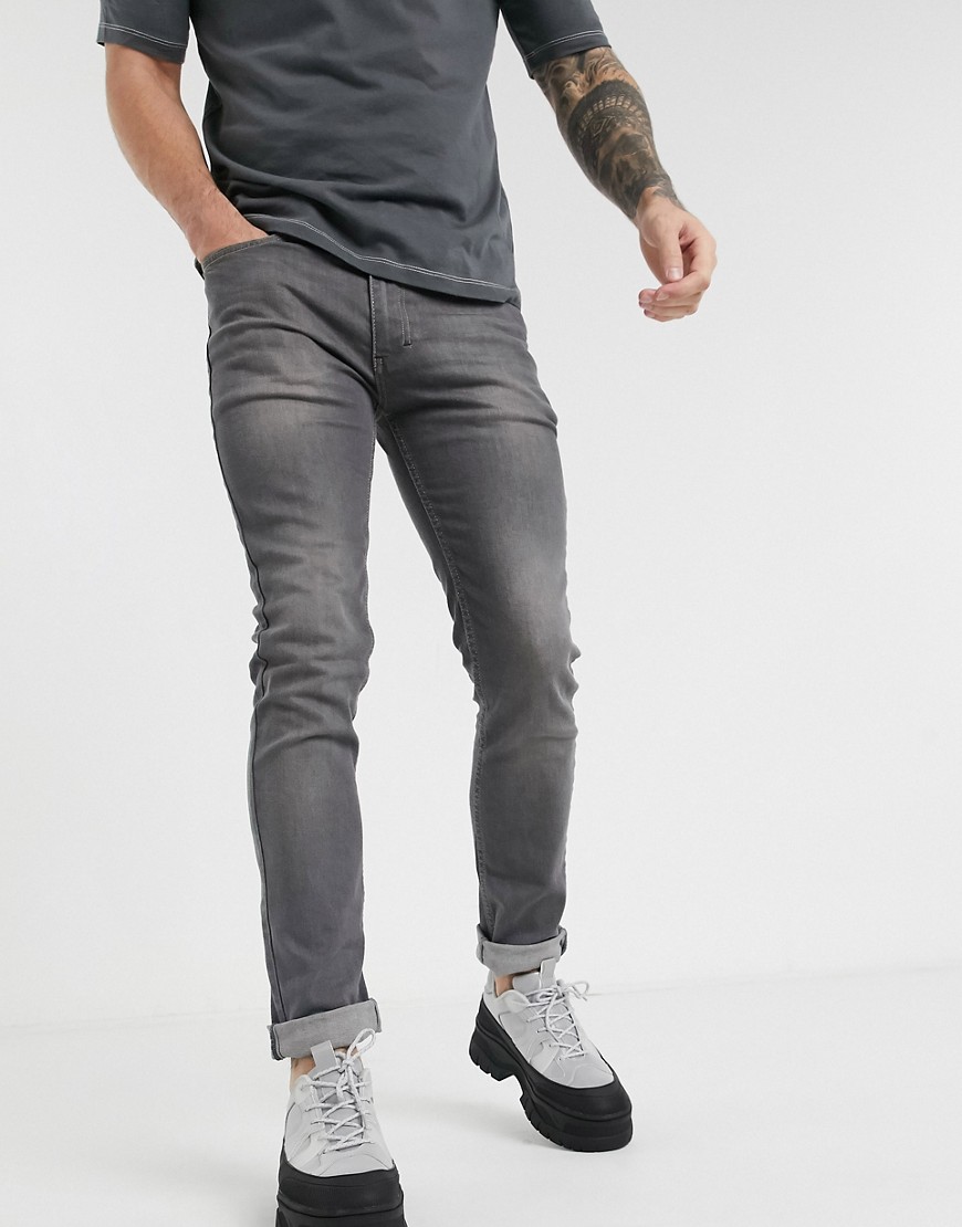 фото Серые узкие джинсы religion-серый