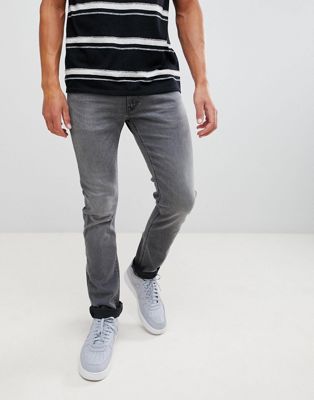 фото Серые узкие джинсы с суженными книзу штанинами lee jeans luke-серый