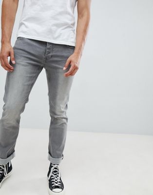 фото Серые узкие джинсы стретч french connection-серый