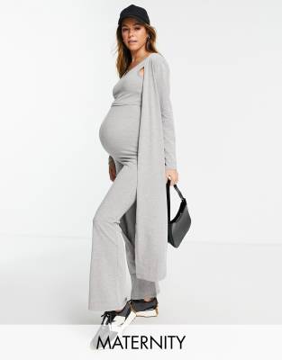 фото Серый кардиган мидакси с длинными рукавами missguided maternity