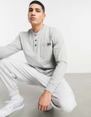 фото Серый лонгслив dickies henley