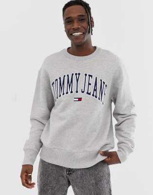 фото Серый меланжевый свитшот tommy jeans