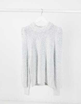  Серый oversized-джемпер с пышными рукавами ASOS DESIGN