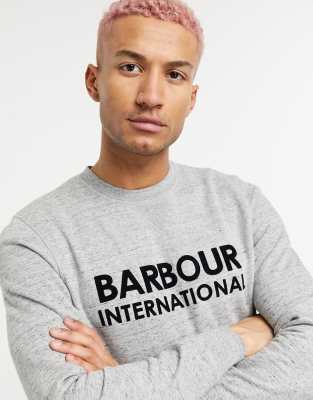 фото Серый свитшот barbour international sub