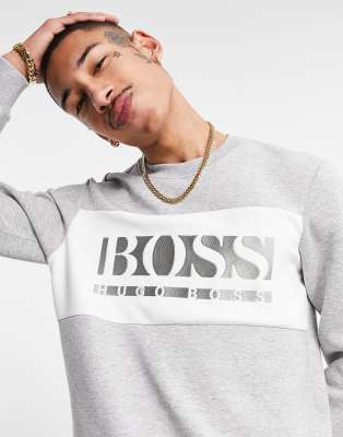 фото Серый свитшот boss athleisure salbo 1