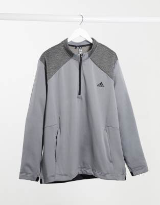 фото Серый свитшот с короткой молнией adidas golf cold rdy