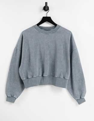 Cвитшоты Серый выбеленный oversized-свитшот ASOS DESIGN