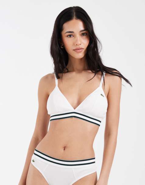 Set blanco de bralette y braguitas de Lacoste - view 1