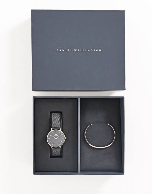 Set de regalo con pulsera y reloj de malla Petite Ashfield de Daniel Wellington