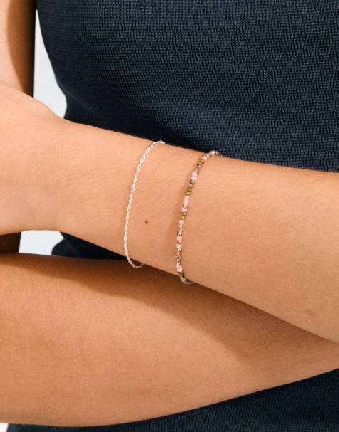 Set de regalo de 2 pulseras chapadas en plata Bellamy de Pilgrim - view 1