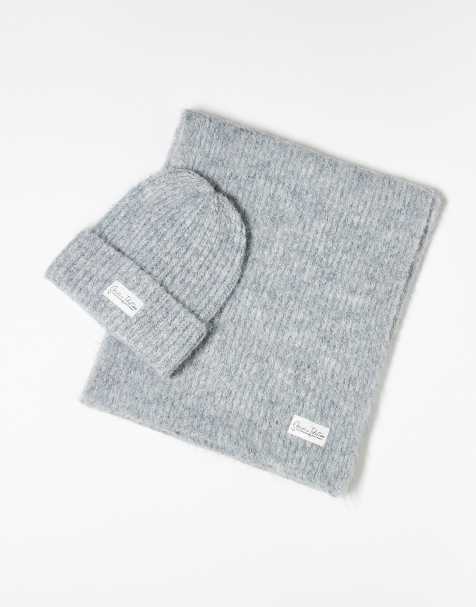 Set de regalo de bufanda y gorro grises de JJXX - view 1