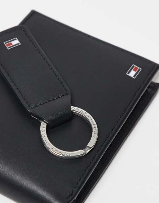 Set de regalo de cartera y llavero negros de Tommy Hilfiger, 2 de 3