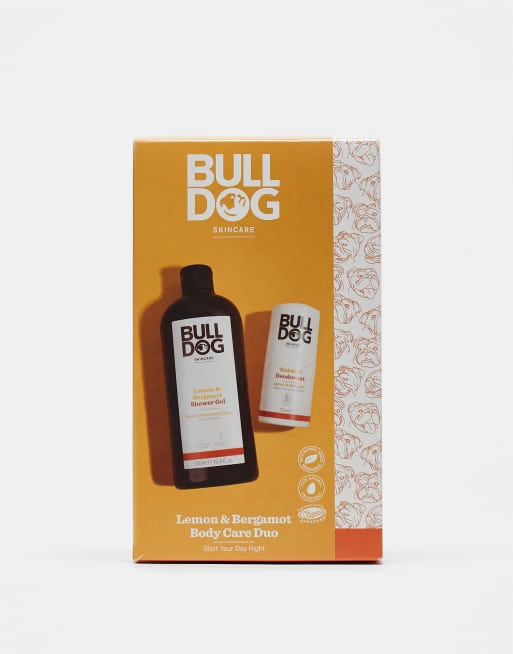 Set de regalo de dos productos para el cuidado del cuerpo de limón y bergamota de Bulldog Skincare
