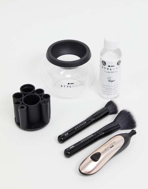 Set de regalo de limpiador y secador de brochas de maquillaje de