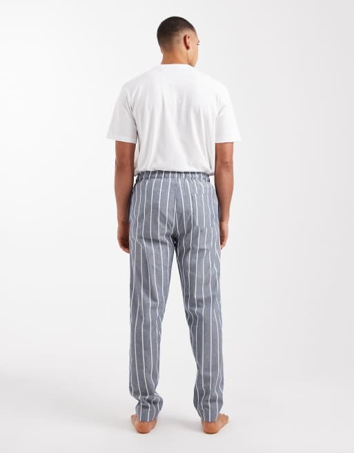 Set de regalo de pijama gris a rayas blancas de camiseta y pantalones de ONLY & SONS, 3 de 4