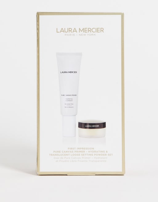 Set First Impression con prebase Pure Canvas y polvos sueltos fijadores hidratantes y translúcidos de Laura Mercier (ahorro del 13%)