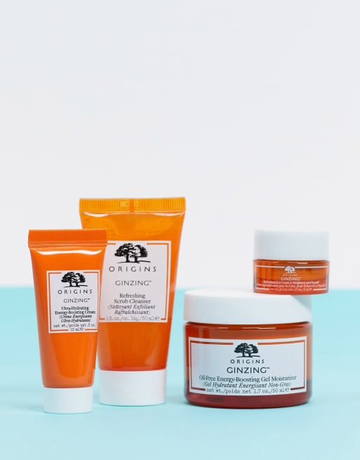 Set para hidratar iluminar y dar una dosis de energía a la piel Ginzing de Origins