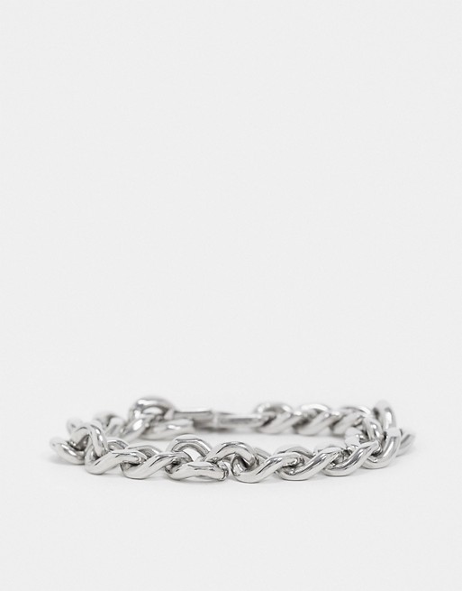 Seven London chunky chain bracelet in silver