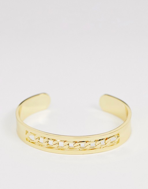 Seven London curb chain bangle in gold