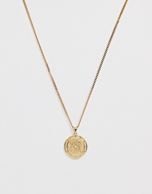Seven London gold medallion pendant