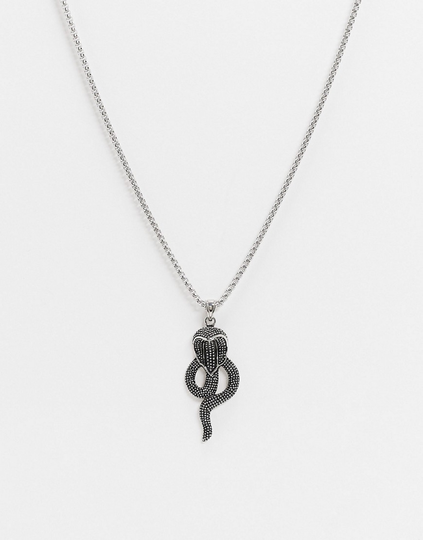 Seven London python pendant in silver