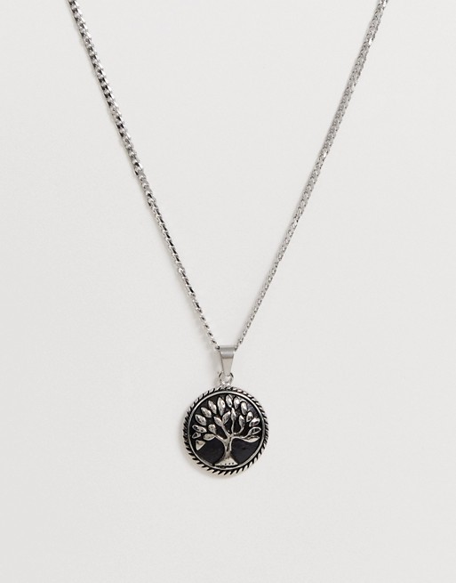 Seven London tree pendant in silver