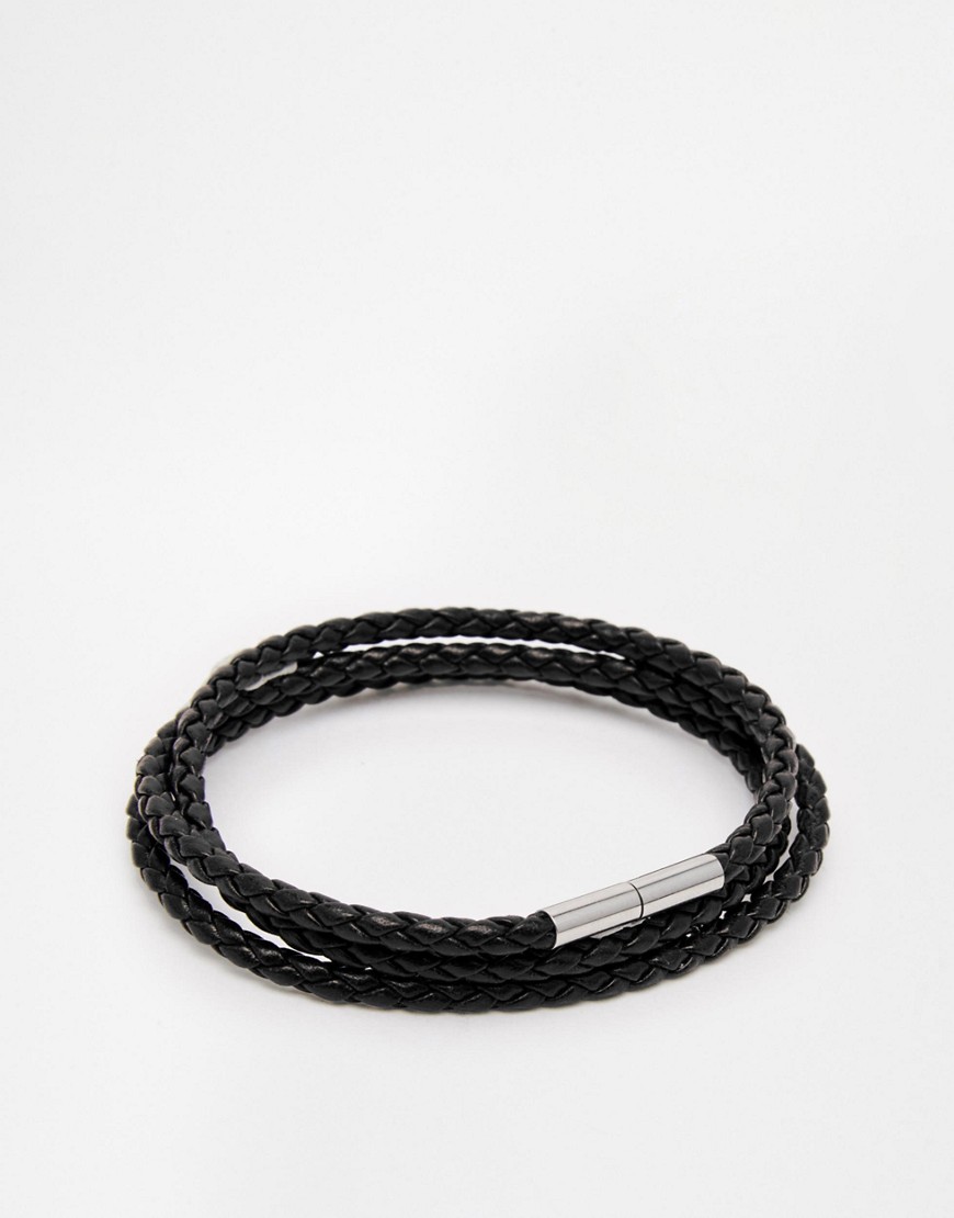 Seven London woven wrap bracelet-Black