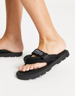 Shaka Camp Bay rope sandals in black - ASOS Price Checker