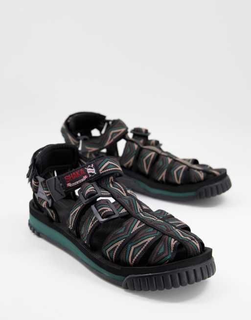 Shaka hiker sandals in multi print | ASOS