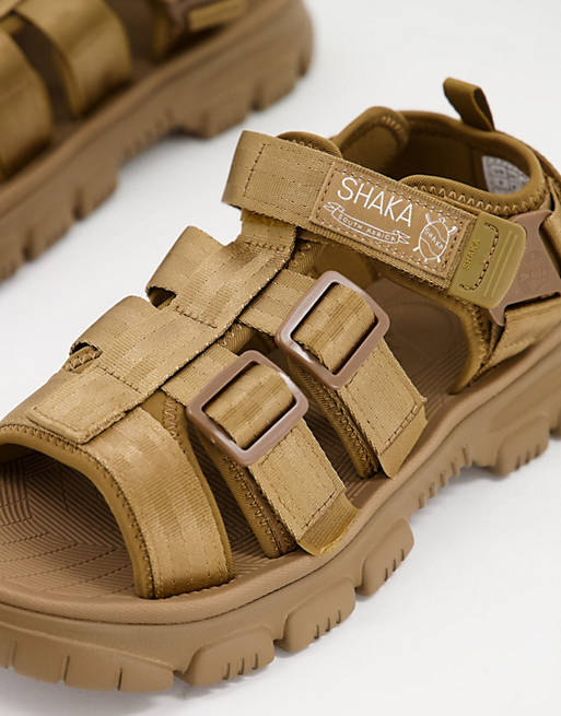 Shaka neo rally sandals in brown