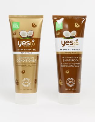 фото Шампунь и кондиционер yes to coconut moisturising (2 x 280 мл)-бесцветный