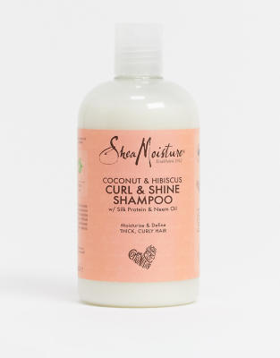 фото Шампунь с экстрактами кокоса и гибискуса shea moisture curl & shine-бесцветный