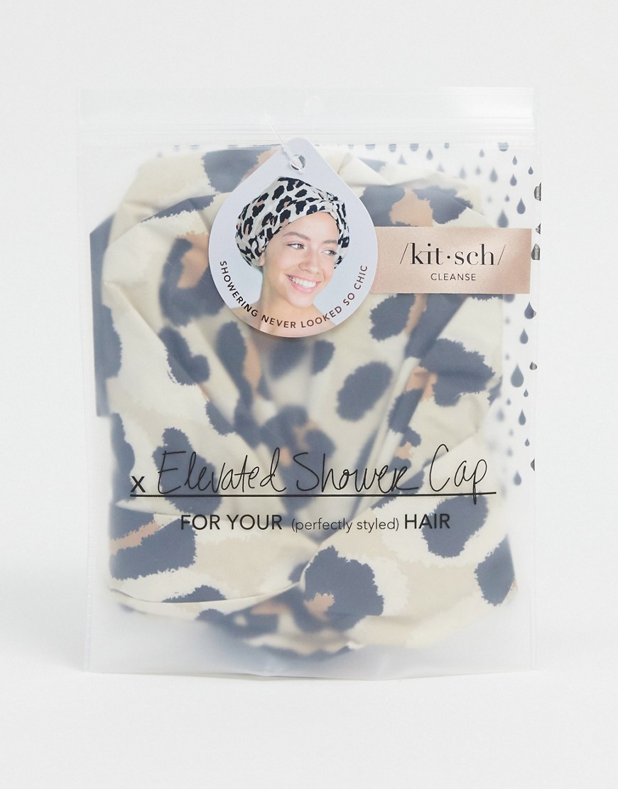 фото Шапочка для душа с леопардовым принтом kitsch luxe-бесцветный