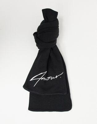 фото Шарф с логотипом amour-черный цвет