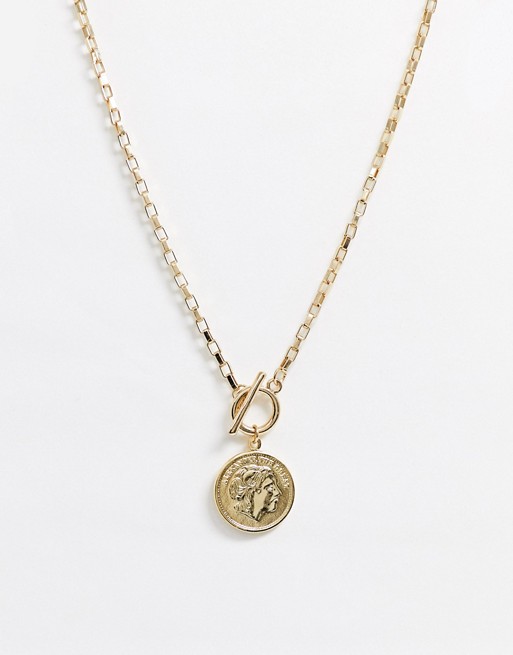 Shashi Anchor Coin Necklace