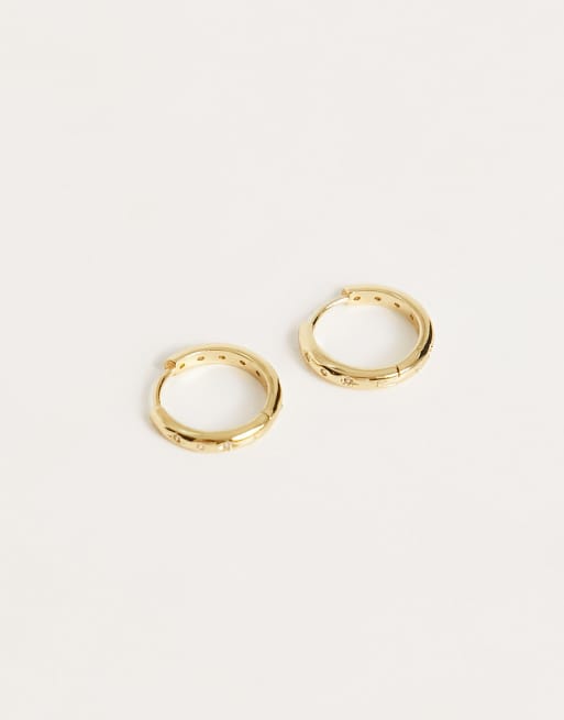 Shashi celestial hoop earrings in gold vermeil plate ASOS