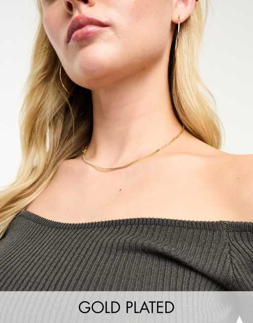 16” Thin Chain Necklace in 18k Gold Vermeil