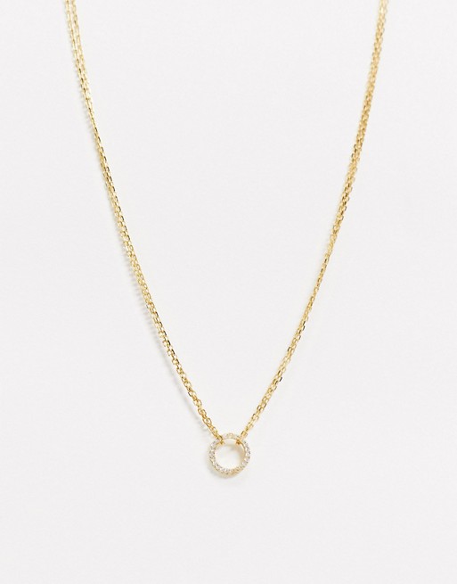 Shashi diamante circle pave necklace