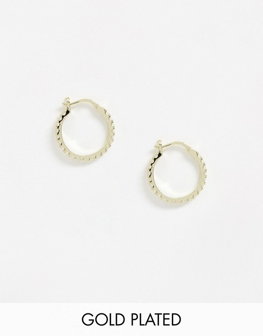 Shashi Diamond Pave Huggie Earrings